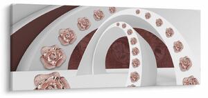 Tablou - Arcade 3D cu flori (120x50 cm)