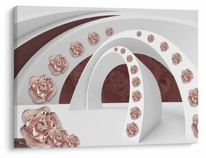 Tablou - Arcade 3D cu flori (70x50 cm)