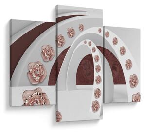 Tablou - Arcade 3D cu flori (90x60 cm)