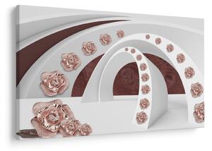 Tablou - Arcade 3D cu flori (90x60 cm)