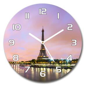 Ceas perete din sticlă rotund Turnul Eiffel din Paris