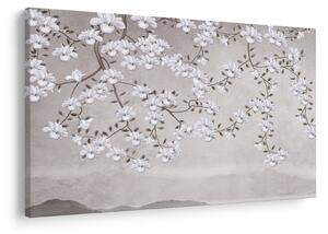Tablou - Flori într-un peisaj gri (90x60 cm)