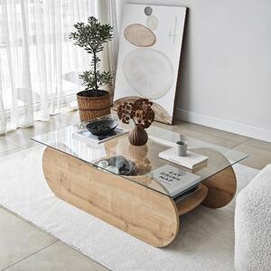 Măsuţă de cafea, Hanah Home, Culoare: Stejar Safir Transparent