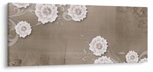 Tablou - Draperie cu flori (120x50 cm)