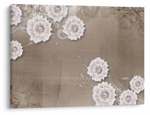 Tablou - Draperie cu flori (70x50 cm)
