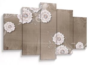 Tablou - Draperie cu flori (150x105 cm)