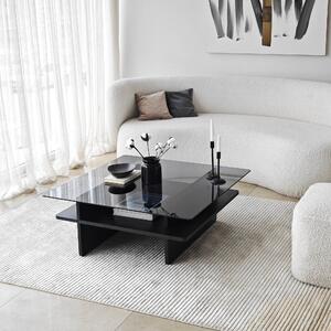 Măsuţă de cafea, Hanah Home, Culoare: Negru Fumu