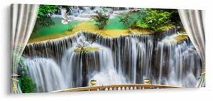 Tablou - Privire la cascade magice (120x50 cm)