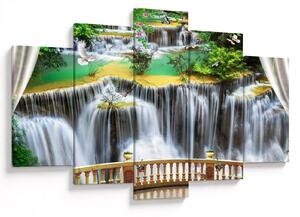 Tablou - Privire la cascade magice (150x105 cm)