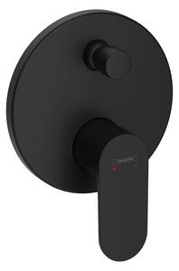 Baterie cada - dus, Hansgrohe, Rebris S, negru mat