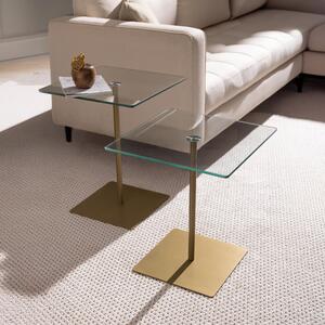 Set de măsuțe de cafea, Hanah Home, Culoare: Auriu Transparent