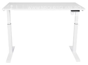 Birou reglabil electric TerrA3 s WHITE - profil pătrat, cadrul alb