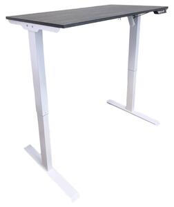 Birou reglabil electric-TerrA2DS WHITE-profil dreptunghiular, profil cadru ALB