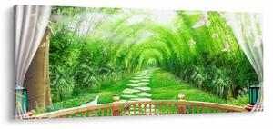 Tablou - Privire la grădina tropicală (120x50 cm)