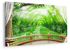 Tablou - Privire la grădina tropicală (90x60 cm)