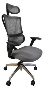 Ergodynamic Star Plus - Black Grey - Scaun de birou 4D, sezut translatie, suport lombar ajustabil 7 cm