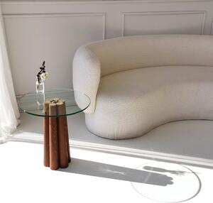 Măsuţă de cafea, Hanah Home, Culoare: Nuc Transparent