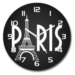Ceas rotund de perete din sticlă Paris