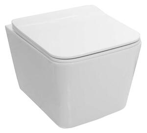 Set vas WC suspendat, Fluminia, Paris, rimless, cu capac quick release si soft close