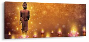 Tablou - Buddha în sclipici auriu (120x50 cm)