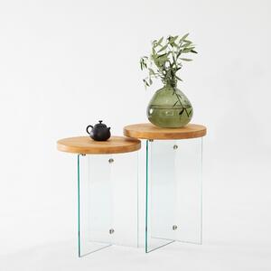 Set de măsuțe de cafea, Hanah Home, Culoare: Stejar Transparent