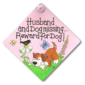Placuta decorativa Husband And Dog Missing