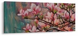 Tablou - Pictură în ulei, Sakura în floare (120x50 cm)
