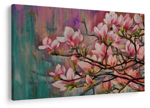 Tablou - Pictură în ulei, Sakura în floare (90x60 cm)