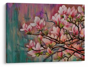 Tablou - Pictură în ulei, Sakura în floare (70x50 cm)
