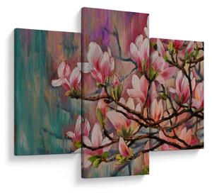 Tablou - Pictură în ulei, Sakura în floare (90x60 cm)