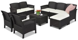 Mobilier terasă Venezia Relax Corner 8 Bica maro