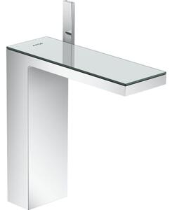 Baterie lavoar baie crom sticla oglinda, ventil click-clack, Hansgrohe Axor MyEdition 230 Crom/Sticla oglinda