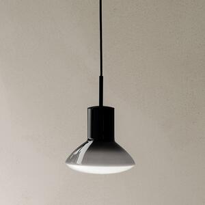 GRUPA Lampă suspendată Grupa Onda, gri, Ø 17 cm, sticlă, GU10, reglabil, Gri, Camera de zi / sufragerie, Aluminiu, Design