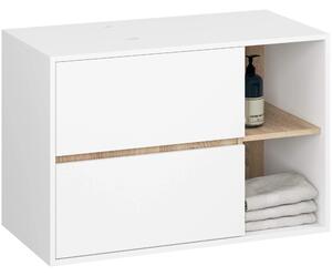 Dulap de baie Vambos W90UM 2SZ 2P (alb + stejar sonoma). Promo -13%. 1152121