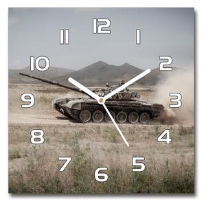 Ceas de sticlă pe perete pătrat Tank în deșert