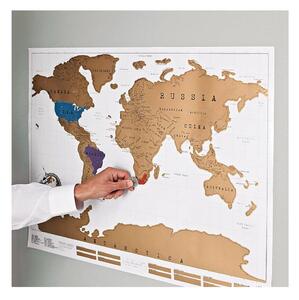 Hartă 88x52 cm pentru răzuire World Scratch Map – Ambiance