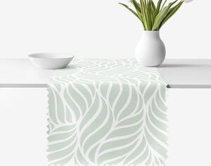 Goldea napron de masă teflonat - linii salvie 50x140 cm