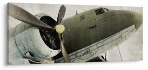 Tablou - Avion vechi cu elice (120x50 cm)