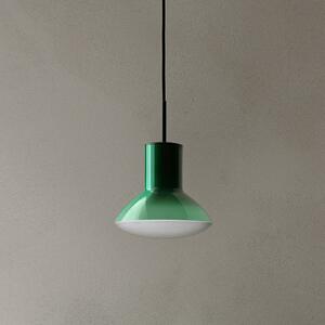 GRUPA Lampă suspendată Grupa Onda, verde, Ø 17 cm, sticlă, GU10, reglabil, Verde, Camera de zi / sufragerie, Aluminiu, Design
