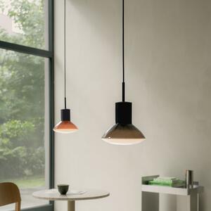 GRUPA Lampă suspendată Grupa Onda, culoare piersică, Ø 17 cm, sticlă, GU10, reglabil, Roz / Rosé, Camera de zi / sufragerie, Aluminiu, Design