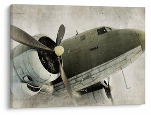 Tablou - Avion vechi cu elice (70x50 cm)