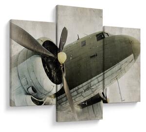 Tablou - Avion vechi cu elice (90x60 cm)