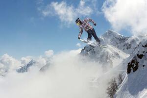 Fototapetă vlies snowboarder 375 x 250 cm