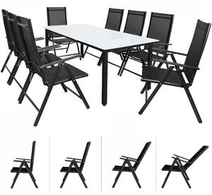 Deuba Set de grădină din aluminiu Bern 1+8 - antracit/sticlă
