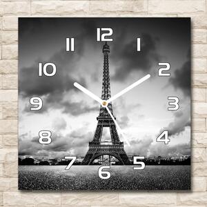 Ceas perete din sticlă pătrat Turnul Eiffel din Paris