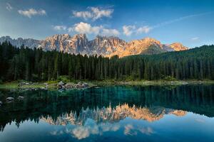 Fototapetă vlies lago di carezza 375 x 250 cm