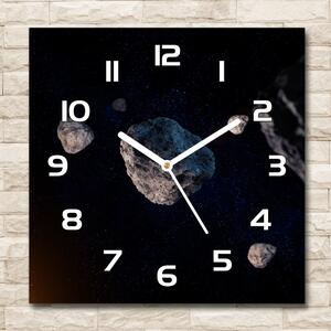 Ceas pătrat de perete din sticlă Meteora