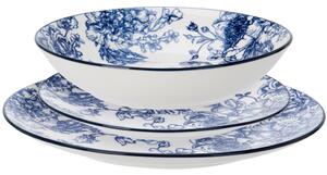 Set de farfurii decorative cu imprimeu floral GLAMT, 18 bucăți, din porțelan