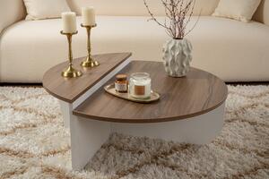 Măsuţă de cafea, Hanah Home, Culoare: Nuc Alb