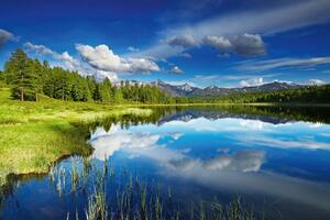 Fototapetă vlies lac în munții altai 375 x 250 cm